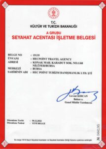 Group A Travel Agency Business Certificate